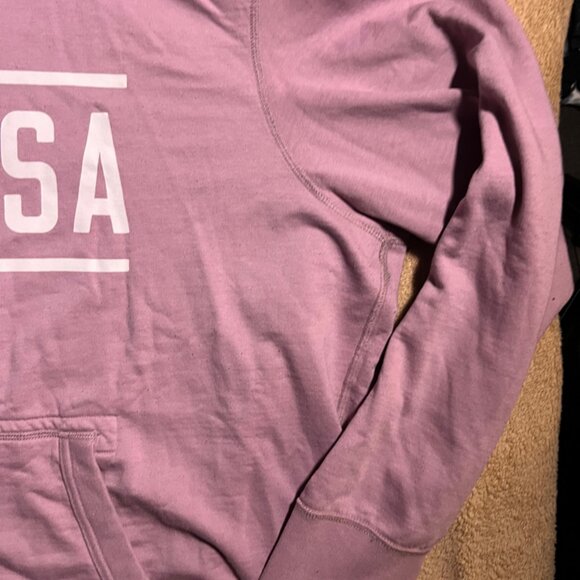 American Eagle Outfitters XXL Pink Purple AE USA Hoodie Pullover Sweatshirt (L) - Picture 3 of 6